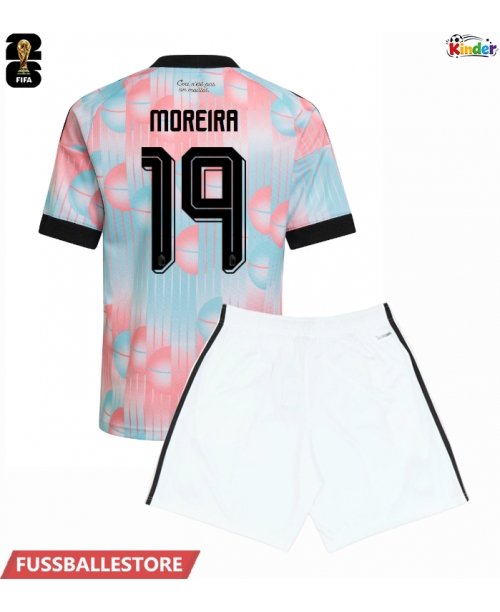 Günstige Belgien Diego Moreira #19 Auswärts Trikotsatzt Kinder WM 2026 Kurzarm (+ Kurze Hosen)